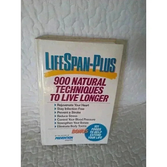 Lifespan Plus 900 Natural Techniques To Live Longer Hardcover Book Rodale Press - Picture 1 of 4
